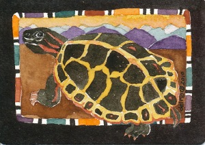 Painted Turtle by Gretchen Del Rio c 2010, rights reserved